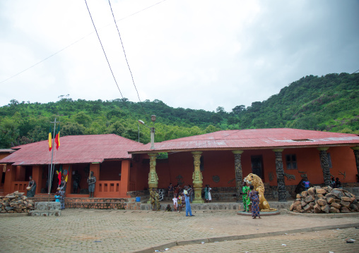Benin, West Africa, Savalou, royal palace sponsored by muammar gaddafi