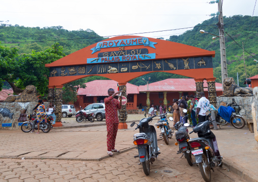 Benin, West Africa, Savalou, royal palace sponsored by muammar gaddafi