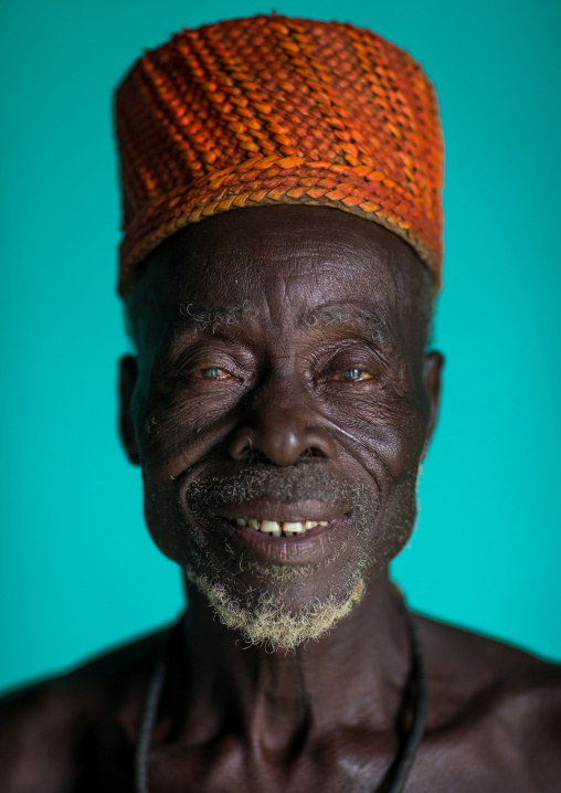 Benin, West Africa, Taneka-Koko, traditional healer called mister tcholi portrait
