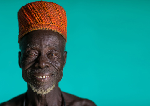 Benin, West Africa, Taneka-Koko, traditional healer called mister tcholi portrait
