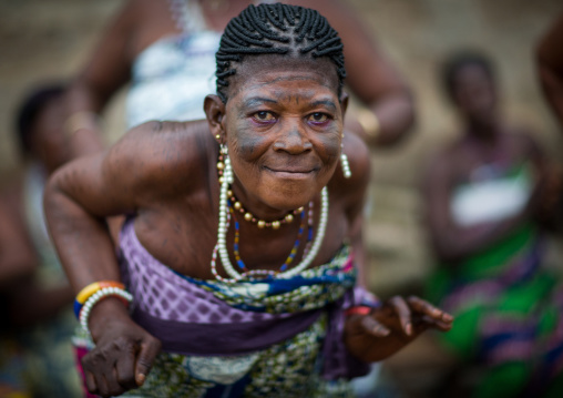 Benin, West Africa, Bopa, women dancing during a traditional voodoo ceremony