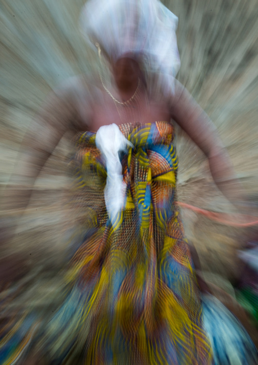 Benin, West Africa, Bopa, women dancing during a traditional voodoo ceremony
