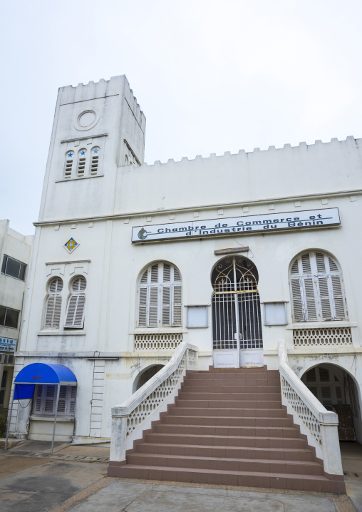 Benin, West Africa, Cotonou, chambre de commerce old colonial building