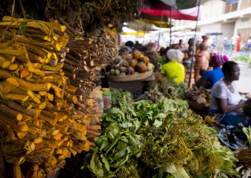 Benin, West Africa, Cotonou, herbs used for traditional medicine in dantokpa market