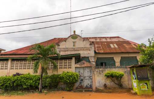 Benin, West Africa, Porto-Novo, old french colonial building