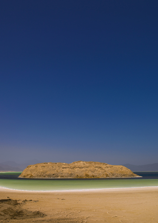 Lake Assal Crater Lake With Its Salt Pans, Afar Depression, Djibouti