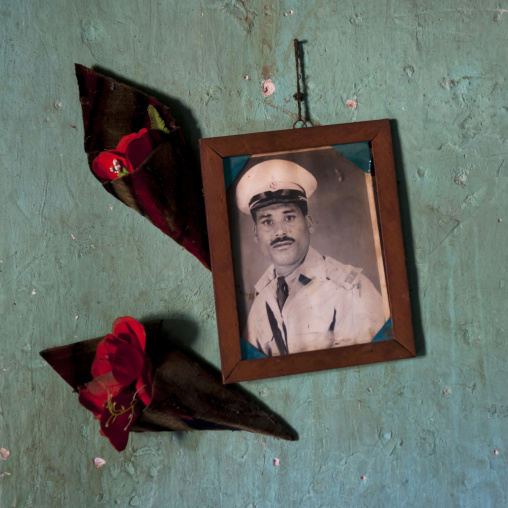 Old Portrait In A House Of Harar, Ethiopia