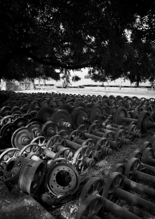Unused Train Wheels At Dire Dawa Train Station, Ethiopia