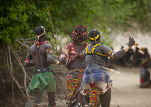 Whipping Of A Hamer Woman During Bull Leaping Ceremony, Omo Valley, Ethiopia