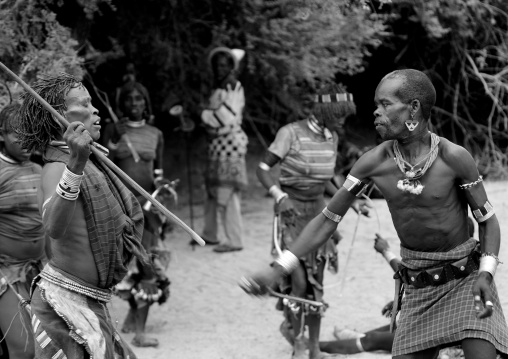 Whipping Of A Hamer Woman In Pain During Bull Leaping Ceremony, Omo Valley, Ethiopia