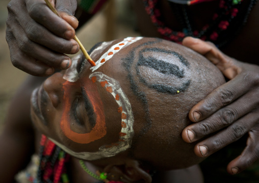 Whippers Making Up During Bull Jumping Ceremony In Hamer Tribe, Omo Valley, Ethiopia