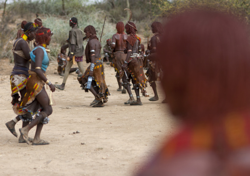 Hamer Tribe Women Celebrating Bull Jumping Ceremony, Omo Valley, Ethiopia