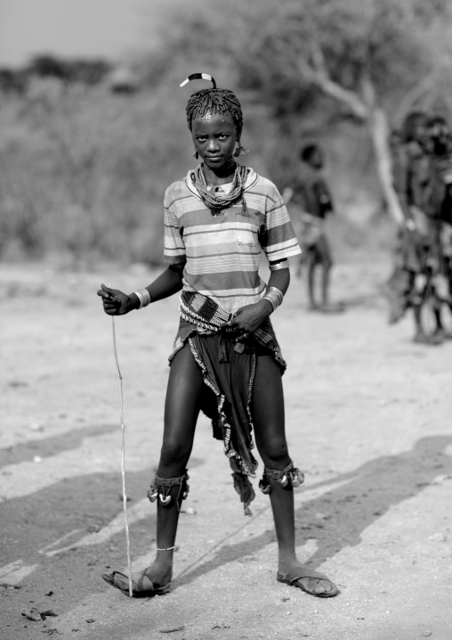 Hamer Tribe Woman Celebrating Bull Jumping Ceremony, Omo Valley, Ethiopia