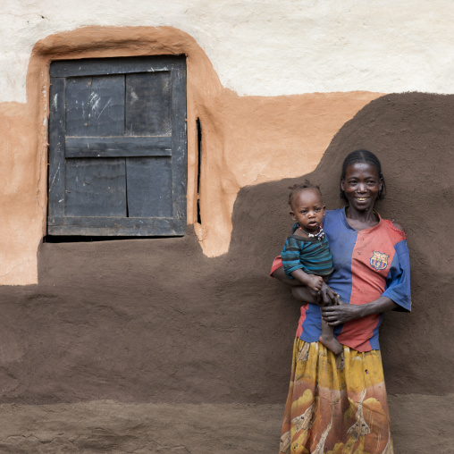 Fc barcelona shirt ari mother with baby omo valley Ethiopia