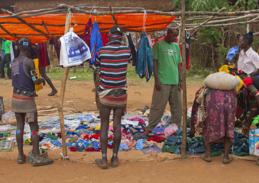 A Clothes Stall On Key Afer Market Omo Valley Ethiopia