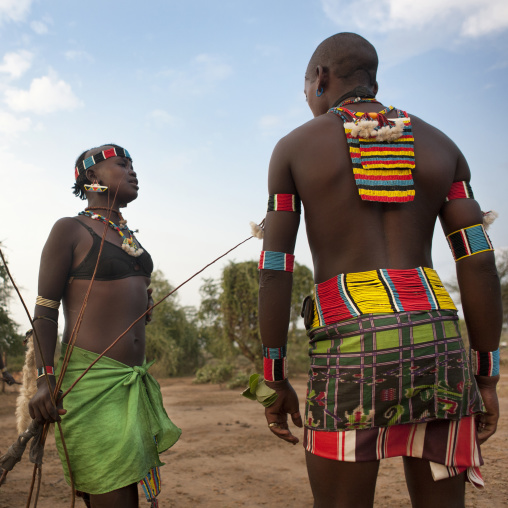 Bana Women Bull Jumper Family Getting Flogged By Great Whipper Bull Jumping Ceremony Ethiopia