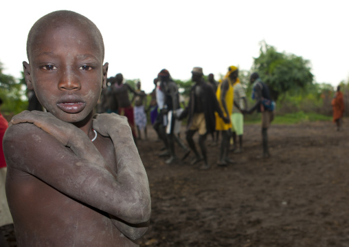 Little Bodi Naked Boy With Crossed Arms Omo Valley Ethiopia