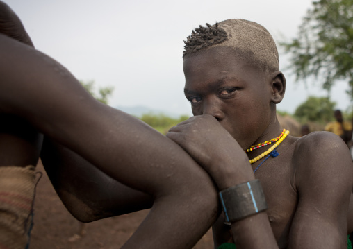 Bodi Boy Portrait Kael New Year Ceremony Omo Valley Ethiopia