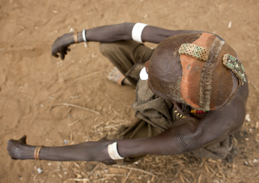 Senior Dassanech Man With Original Clay Hairstyle Omorate Ethiopia