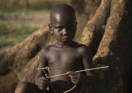 Anuak Child Boy In Abobo, The Former Anuak King Village, Gambela Region, Ethiopia