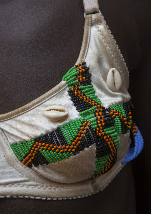 Woman Bra From Anuak Tribe In Traditional Clothing, Gambela, Ethiopia