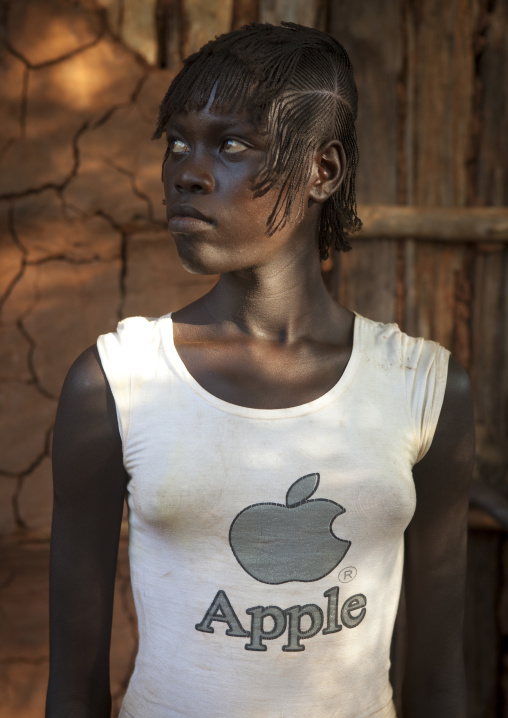 Miss Betelem, Majang Tribe Woman With Traditional Hairstyle, Kobown, Ethiopia