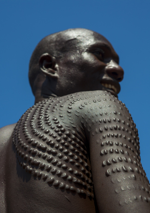 Topossa Man With Scarifications On His Body, Kangate, Omo Valley, Ethiopia