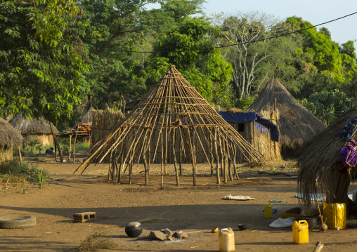 Anuak Traditional Hut In Abobo, The Former Anuak King Village, Gambela Region, Ethiopia