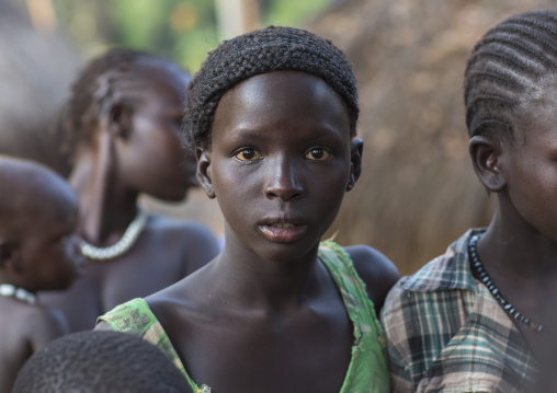 Anuak Tribe Girl In Abobo, The Former Anuak King Village, Gambela Region, Ethiopia
