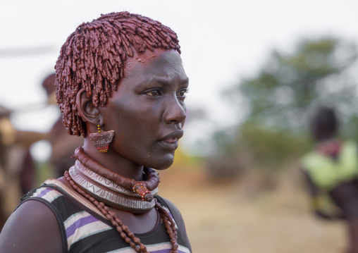 Bashada Tribe Woman During A Bull Jumping Ceremony, Dimeka, Omo Valley, Ethiopia