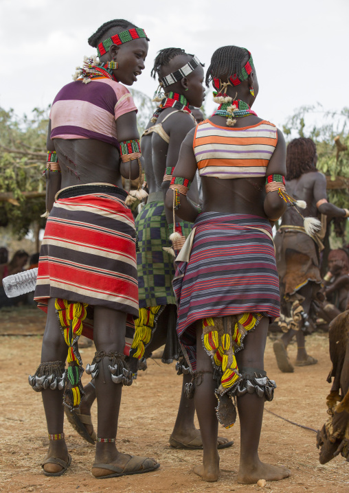 Bashada Tribe Women During A Bull Jumping Ceremony, Dimeka, Omo Valley, Ethiopia
