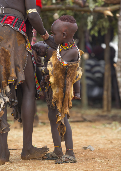 Bashada Tribe Child During A Bull Jumping Ceremony, Dimeka, Omo Valley, Ethiopia