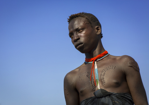 Portrait Of A Bodi Tribe Man, Hana Mursi, Omo Valley, Ethiopia