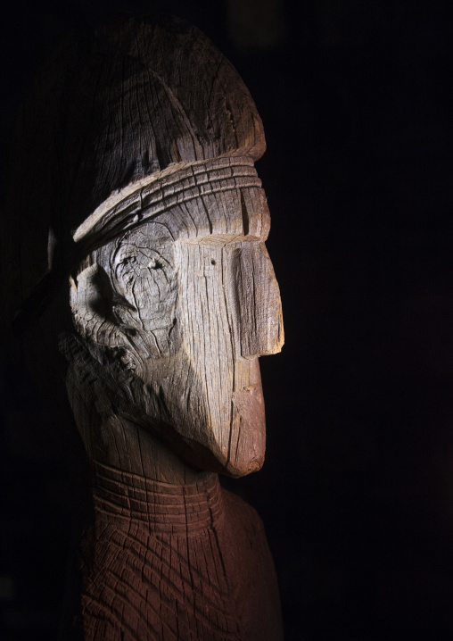 Famous Carved Wooden Effigies Of Waga Chiefs And Warriors, Konso, Ethiopia