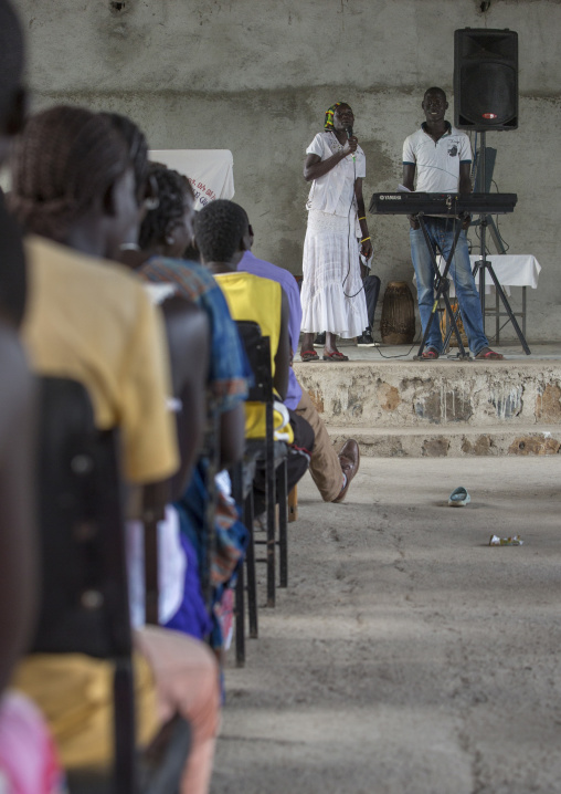 Preacher During A Catholic Sunday Church Service, Gambela, Ethiopia
