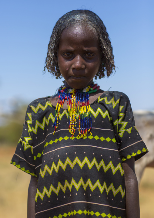 Borana Tribe Girl With Butter On Her Hair, Yabelo, Ethiopia