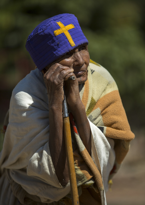 Ethiopian Orthodox Woman Celebrating The Timkat Epiphany Festival, Lalibela, Ethiopia