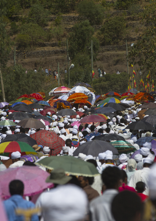 Pilgrims Crowd During Timkat Epiphany Festival, Lalibela, Ethiopia