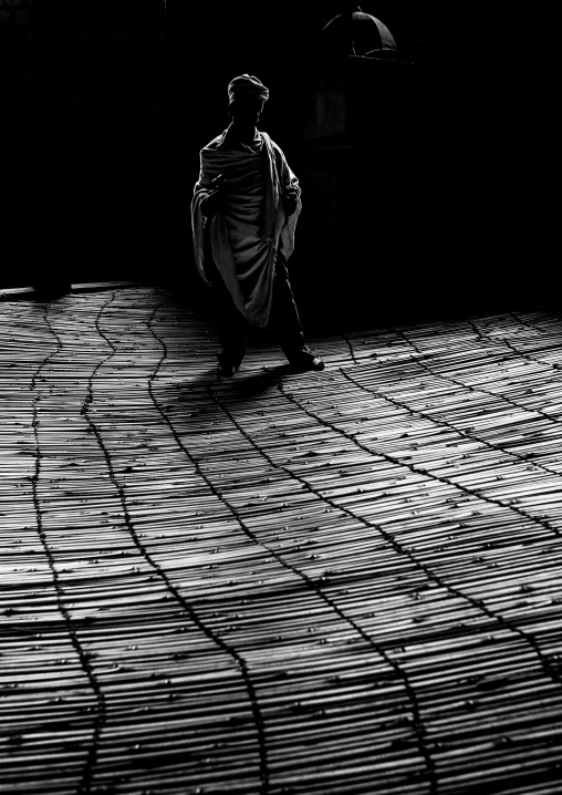 Priest Inside Yemrehana Krestos Rock Church, Lalibela, Ethiopia