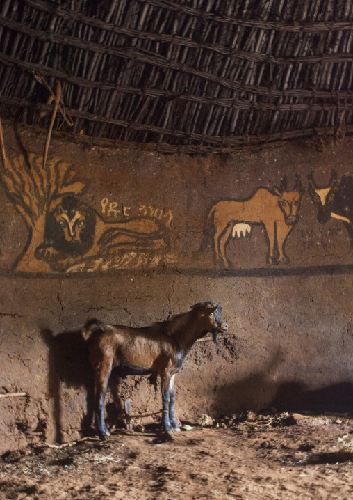 Mural Paintings Inside A House, Dila, Ethiopia