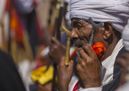 Ethiopian Orthodox Priests Celebrating The Colorful Timkat Epiphany Festival, Lalibela, Ethiopia