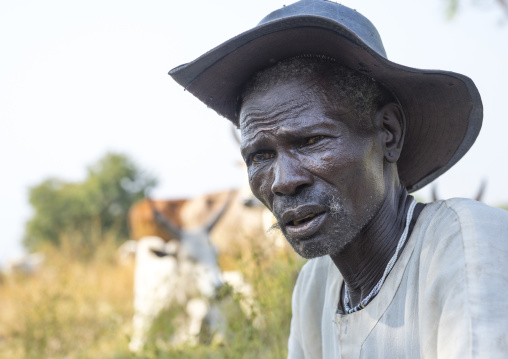 Mr Douiar Yetch Nuer Tribe Man With Gaar Facial Markings, Gambela, Ethiopia