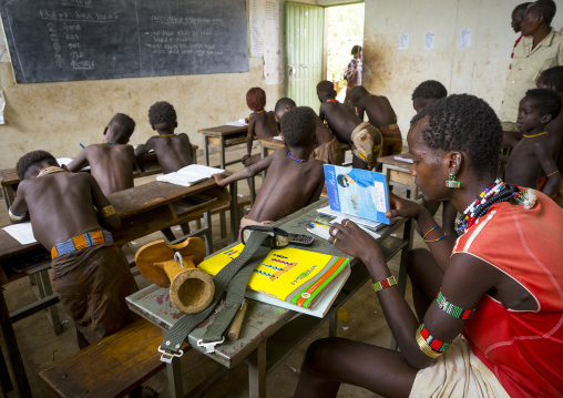 Hamer Tribe Kids In A School, Turmi, Omo Valley, Ethiopia