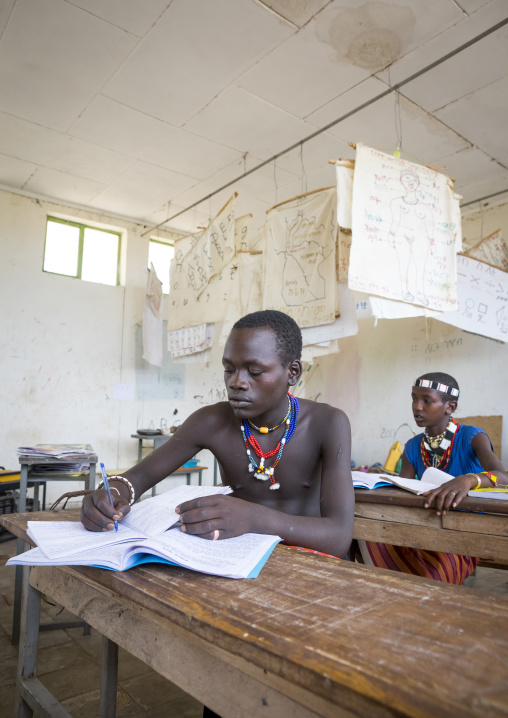 Hamer Tribe Kids In A School, Turmi, Omo Valley, Ethiopia