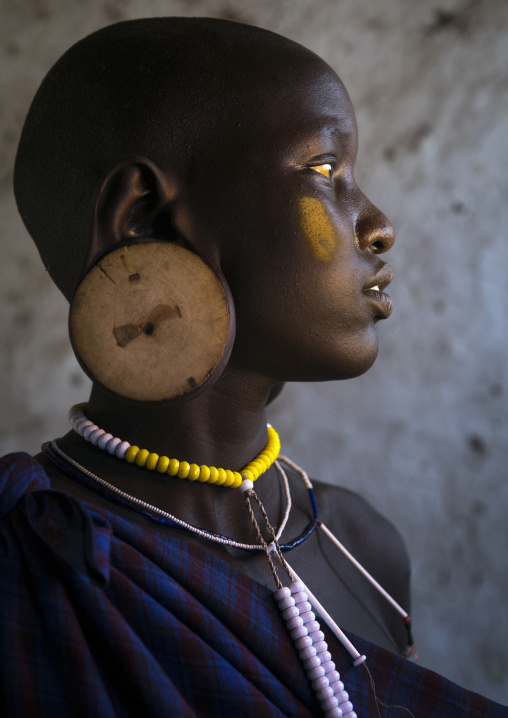 Mursi Tribe Beauty, Hail Wuha Village, Omo Valley, Ethiopia