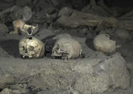 Yemrehana Krestos Rock Church Skeletons And Mumies, Lalibela, Ethiopia
