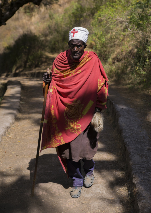 Ethiopian Orthodox Woman Celebrating The Timkat Epiphany Festival, Lalibela, Ethiopia