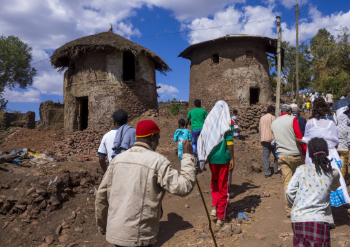 Pilgrims Crowd During Timkat Epiphany Festival, Lalibela, Ethiopia