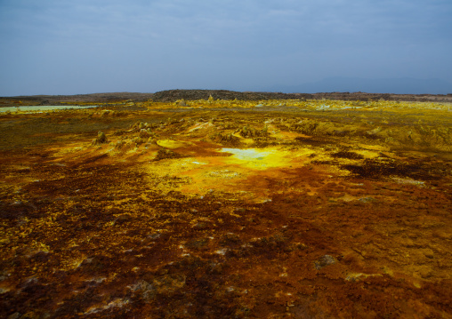 The colorful volcanic landscape of dallol in the danakil depression, Afar region, Dallol, Ethiopia