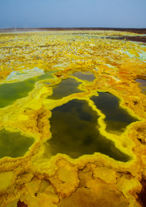 The colorful volcanic landscape of dallol in the danakil depression, Afar region, Dallol, Ethiopia